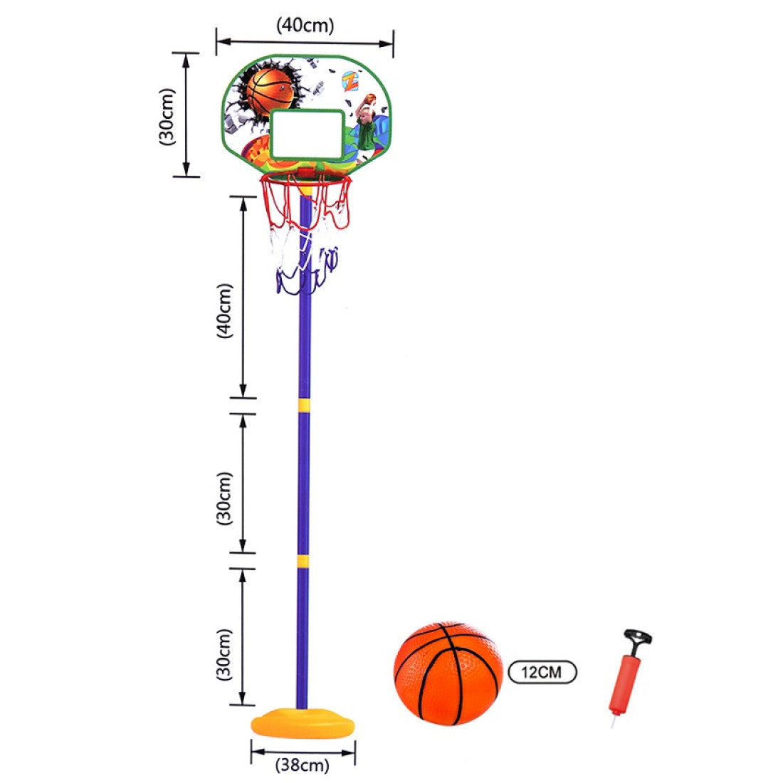 Panier de Basketball Réglable pour Enfant